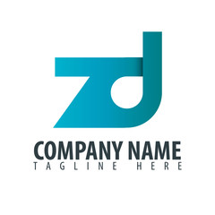 Initial Letter ZD Design Logo