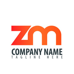 Initial Letter ZM Design Logo