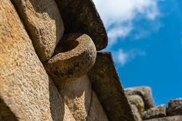 Stonework detailing on Machu Picchu.