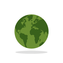 Eco green planet. earth for logo