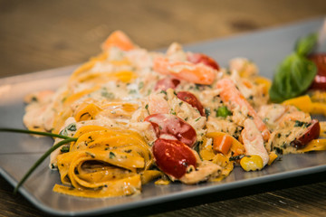 Detail on special designe for food on plate.