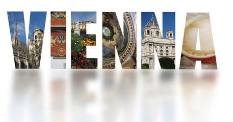 Vienna Austria banner text on white © zimmytws