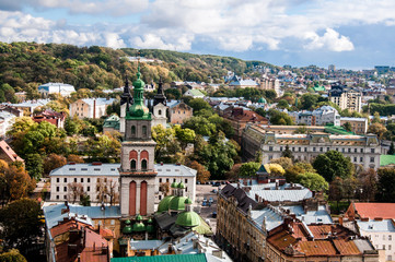 The historical city of Lviv in Ukraine