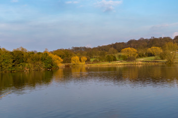 Fototapeta premium Lake and forest in Springtime.
