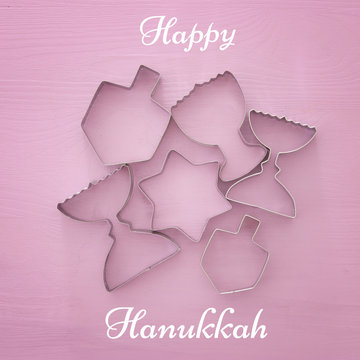 jewish holiday Hanukkah image background with traditional Cookie cuts