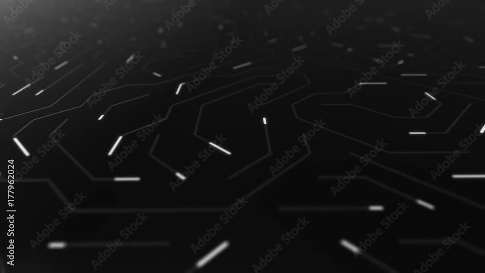 Poster abstract circuit board futuristic background. server computer code processing technology with bokeh.