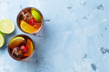 Cuba libre cocktail glasses