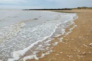 Océan Atlantique et plage à la Pointe de l'Aiguillon, Vendée