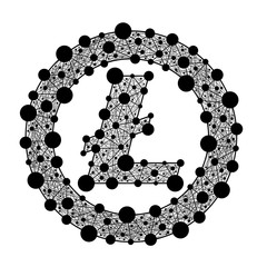Lite coin. Crypto currency. Vector symbol of the web