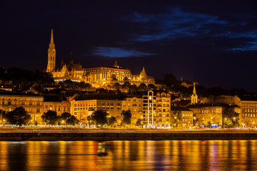 Fototapeta na wymiar Budapest Capital City By Night In Hungary