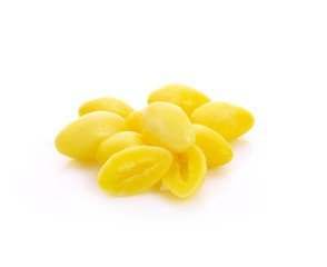 Ginkgo nuts Ginkgo on white background