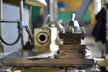 Technicians are turning lathe with horizontal lathe machine.