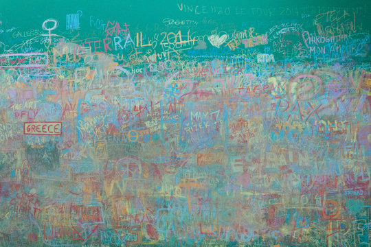 Guest book on the wall