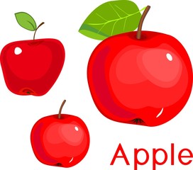 Red apples with title