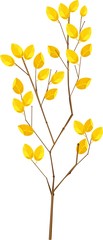 Tree with yellowed leaves