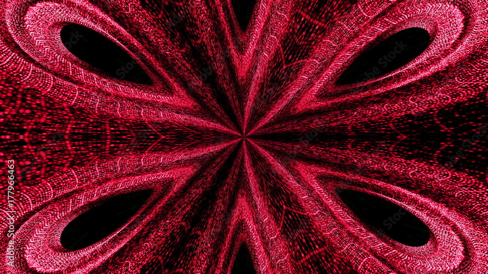 Poster abstract background of a kaleidoscope consisting of particles. colorful 3d rendering backdrop