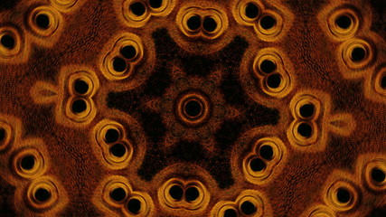 Abstract background of a kaleidoscope consisting of particles. Colorful 3d rendering backdrop