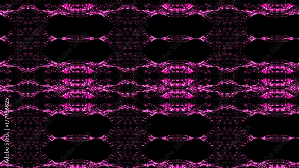 Poster abstract background of a kaleidoscope consisting of particles. colorful 3d rendering backdrop