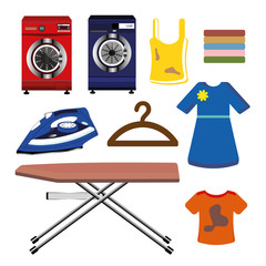 Colorful cleaning clothes vector images on white background