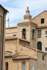 Bell tower in Recanati, Marche, central Italy
