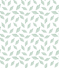 leaves pattern. Cute vector leaf seamless pattern. Abstract prin
