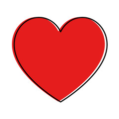 heart love silhouette icon