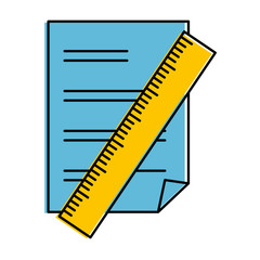 paper document with rule