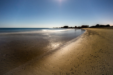 night long exposure photo of sea from the beach