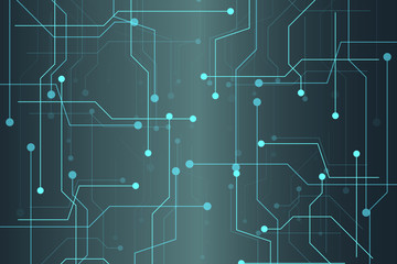 Abstract  technology  background.  Data transfer. Vector illustration. Energy transfer. Trendy geometric elements. Design.