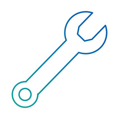 wrench key isolated icon