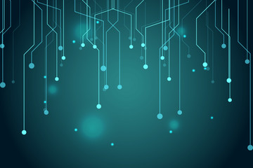 Abstract  technology  background.  Data transfer. Vector illustration. Energy transfer. Trendy geometric elements. Design.