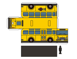 Paper model of an old school bus - 177973481