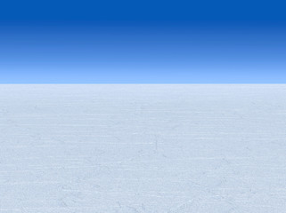 3d rendering. white vast desert sand with blue sky