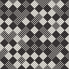 Modern Stylish Halftone Texture. Endless Abstract Background With Random Size Squares. Vector Seamless Squares Mosaic Pattern.