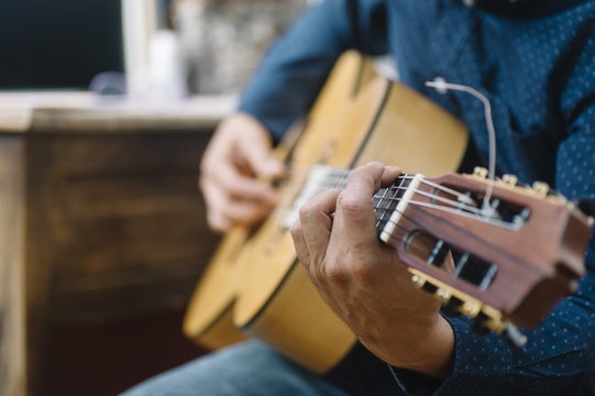 man who studied music with guitar