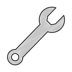 wrench key isolated icon