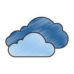 cloud silhouette isolated icon