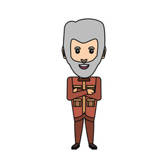 safari man vector illustration