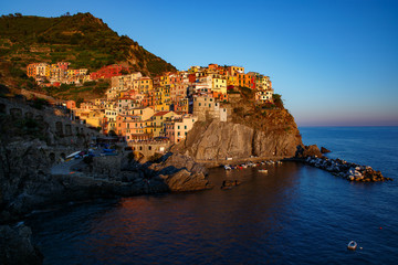Fototapeta na wymiar Manarola is a small town,In the province of La Spezia, Liguria, northern Italy.