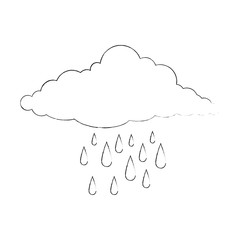 cloud sky silhouette with rain drops