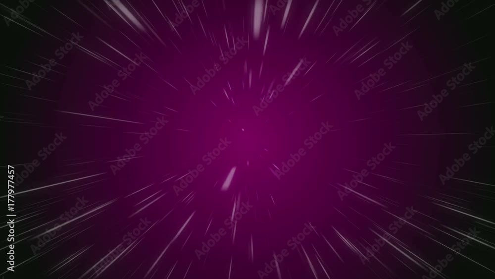 Poster an opt art 3d rendering of white lines movement inside of some idden tunnel in the dark purple backg