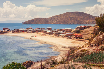 The rural village of Challapampa on the Island of the Sun, Titicaca lake, Bolivia