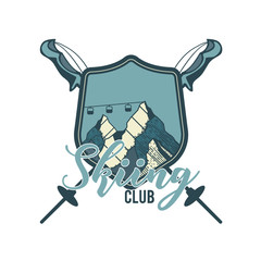 Snowboarding logo and label template