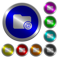 Directory email luminous coin-like round color buttons