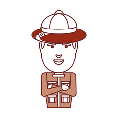 safari man  vector illustration