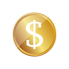 Gold Münze - Dollar Symbol