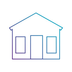 mansion front isolated icon