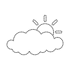 cloud sky silhouette with sun