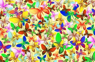 set of butterflies with different colors. bright festive packaging