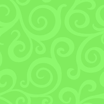 Green Swirl Seamless Pattern